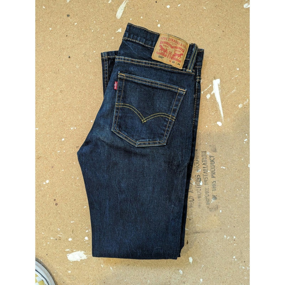 510 Skinny Fit Levi's Flex Men's Jeans, Dark Wash Size W32 L34 - Picture 6 of 8